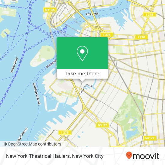 New York Theatrical Haulers map