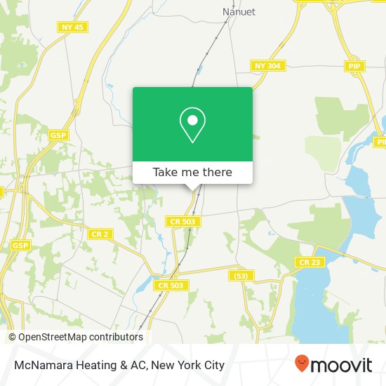 Mapa de McNamara Heating & AC