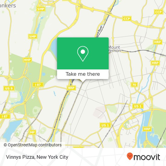 Mapa de Vinnys Pizza