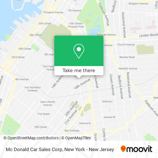 Mc Donald Car Sales Corp map