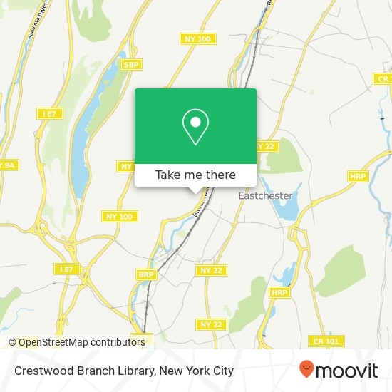 Mapa de Crestwood Branch Library