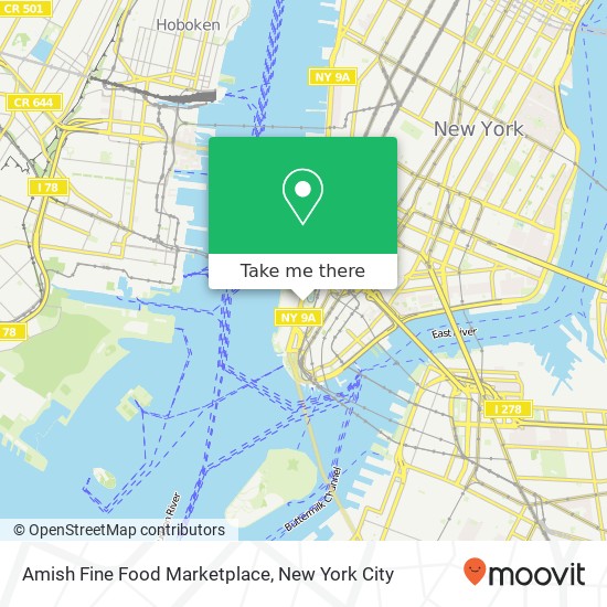 Mapa de Amish Fine Food Marketplace