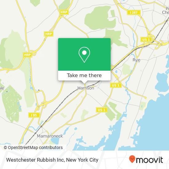 Mapa de Westchester Rubbish Inc