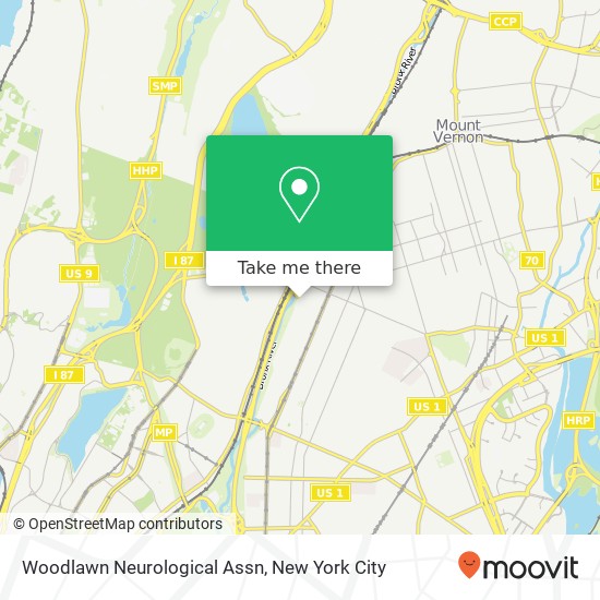 Mapa de Woodlawn Neurological Assn