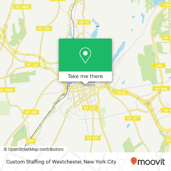 Custom Staffing of Westchester map