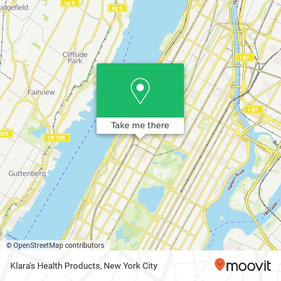 Klara's Health Products map