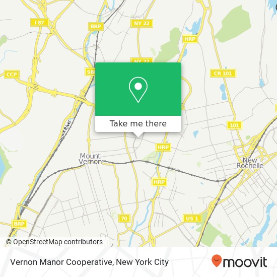 Mapa de Vernon Manor Cooperative