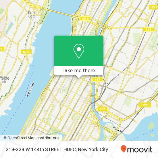 Mapa de 219-229 W 144th STREET HDFC