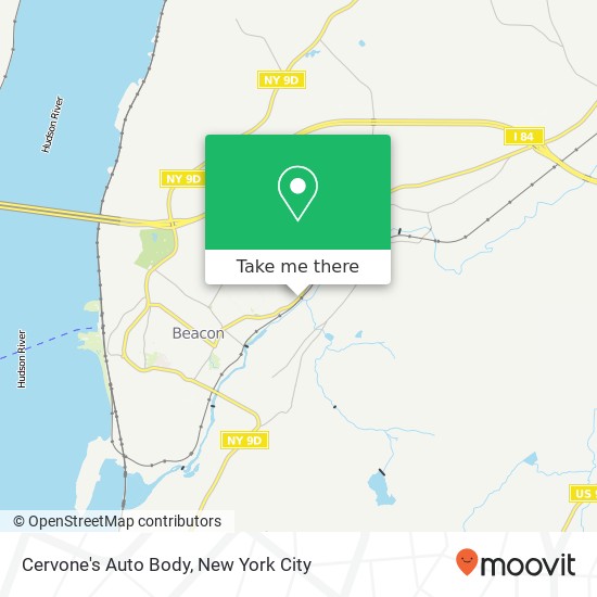 Cervone's Auto Body map