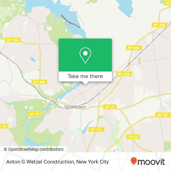 Anton G Wetzel Construction map