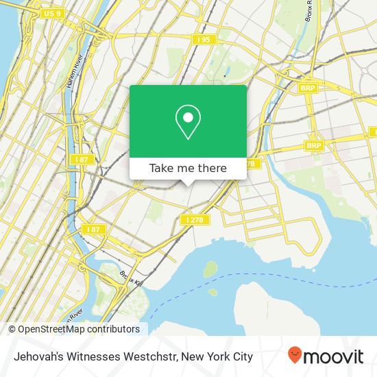 Jehovah's Witnesses Westchstr map