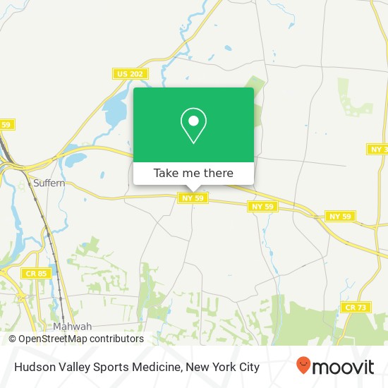 Hudson Valley Sports Medicine map