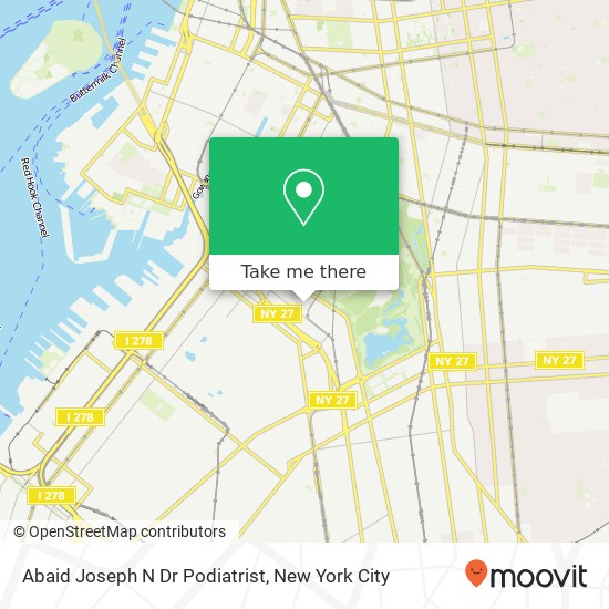 Abaid Joseph N Dr Podiatrist map