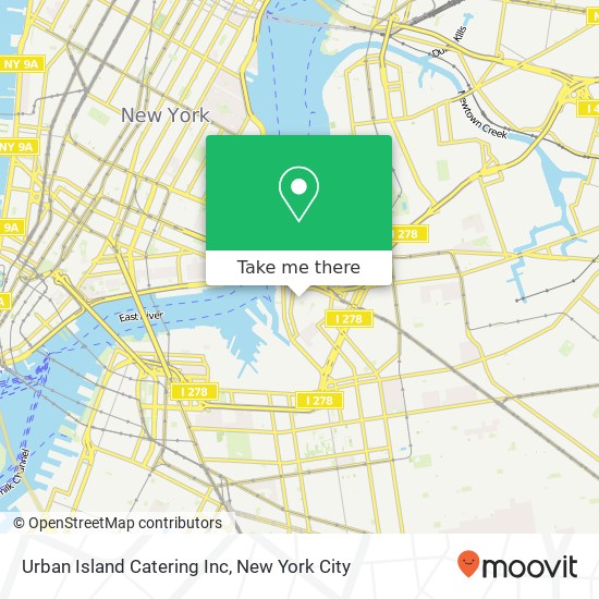 Mapa de Urban Island Catering Inc