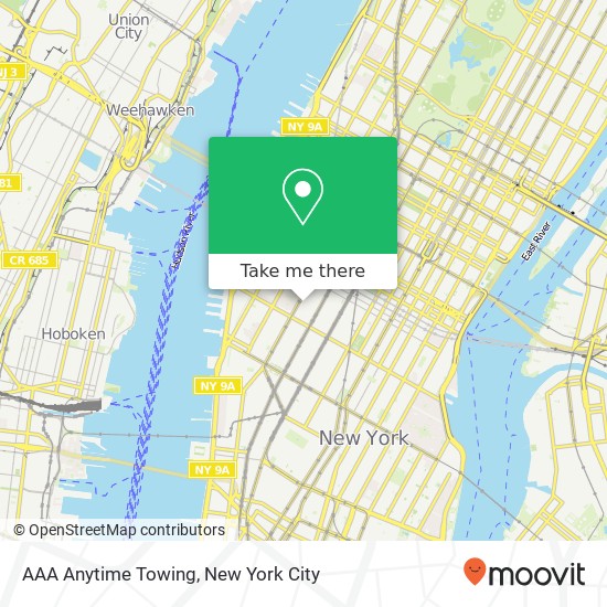 AAA Anytime Towing map