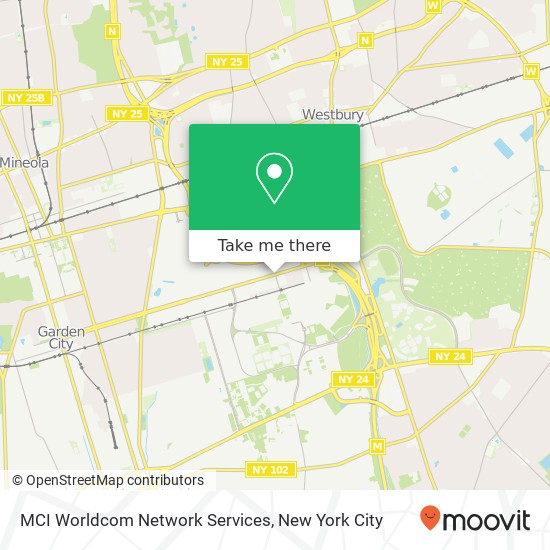 Mapa de MCI Worldcom Network Services