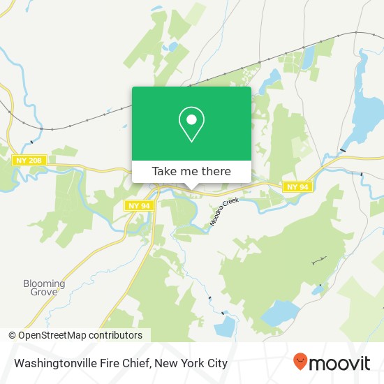 Washingtonville Fire Chief map