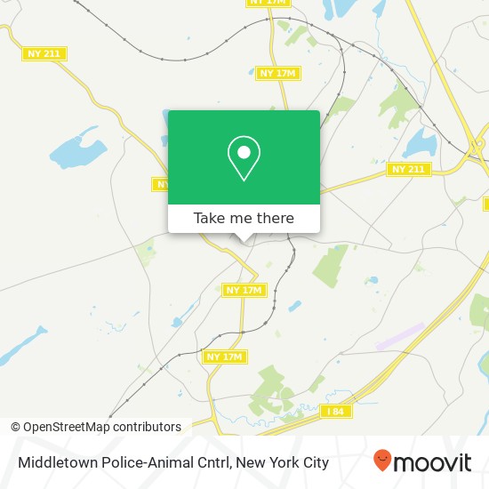 Mapa de Middletown Police-Animal Cntrl