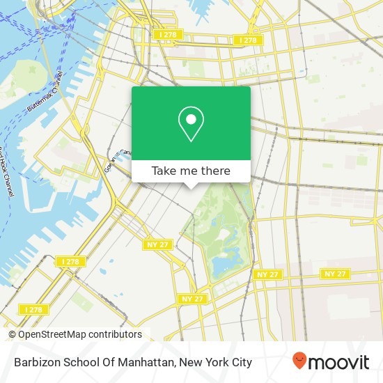 Barbizon School Of Manhattan map