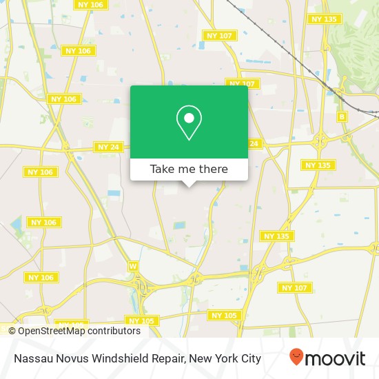 Mapa de Nassau Novus Windshield Repair