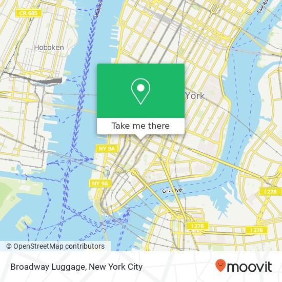 Mapa de Broadway Luggage