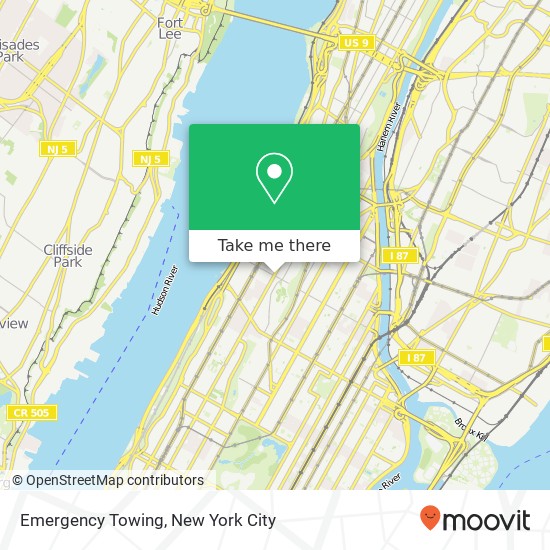 Emergency Towing map