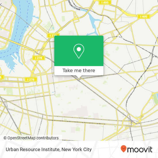 Mapa de Urban Resource Institute