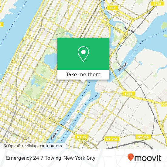 Emergency 24 7 Towing map