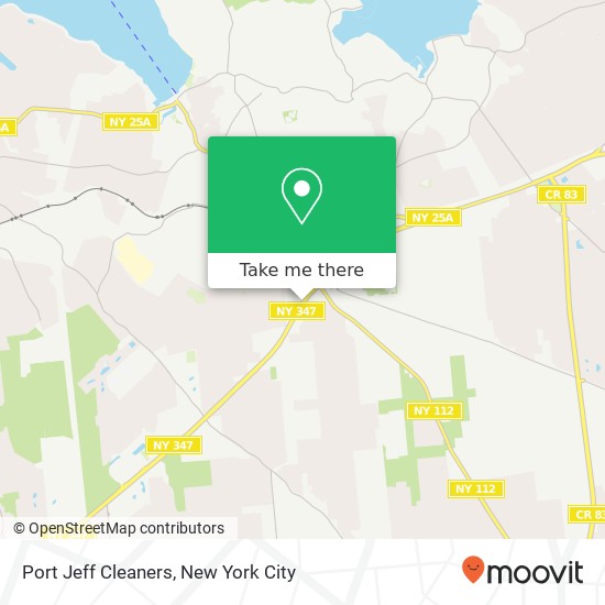 Port Jeff Cleaners map