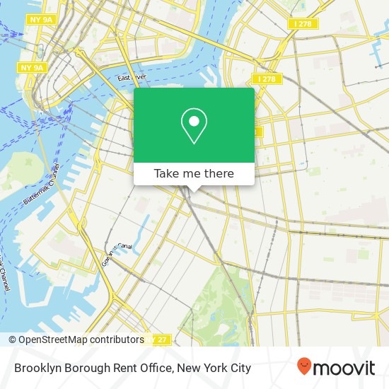 Mapa de Brooklyn Borough Rent Office