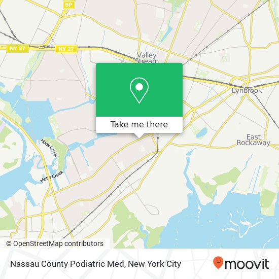 Nassau County Podiatric Med map