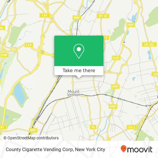 Mapa de County Cigarette Vending Corp