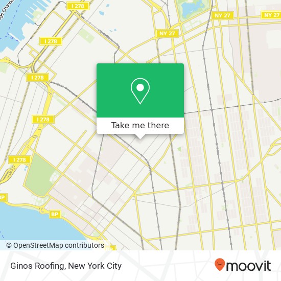 Ginos Roofing map