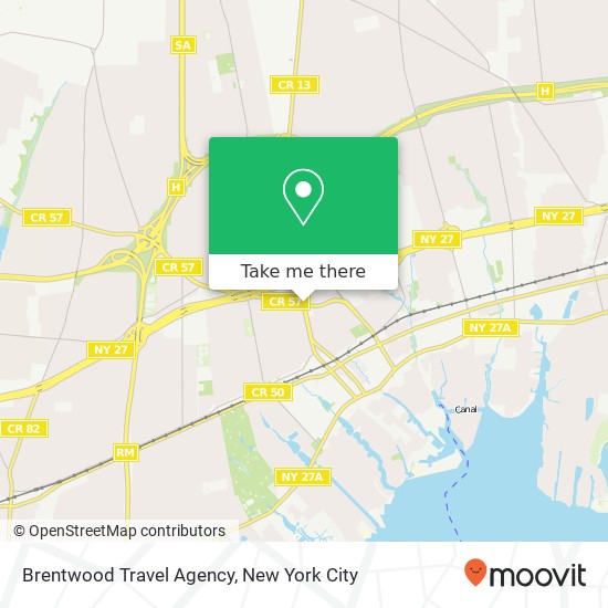 Mapa de Brentwood Travel Agency