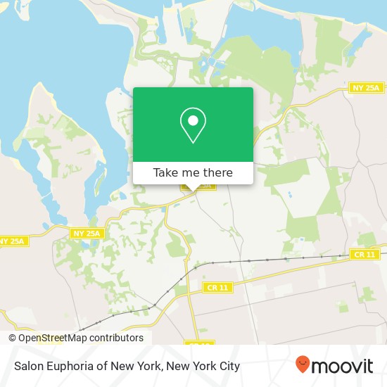 Salon Euphoria of New York map