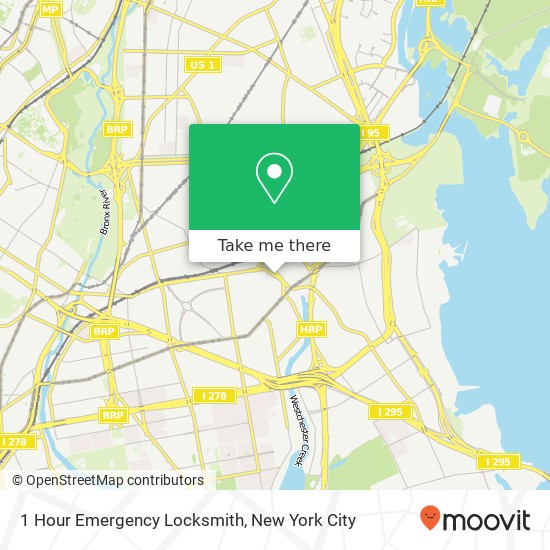 1 Hour Emergency Locksmith map