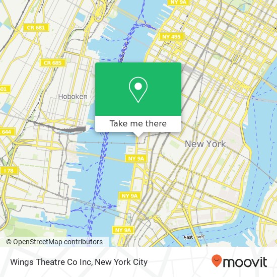 Wings Theatre Co Inc map