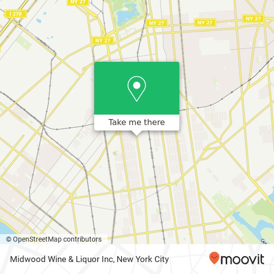 Midwood Wine & Liquor Inc map