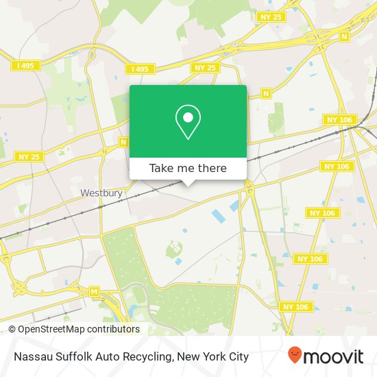 Nassau Suffolk Auto Recycling map