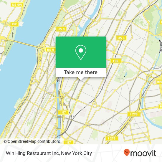 Win Hing Restaurant Inc map