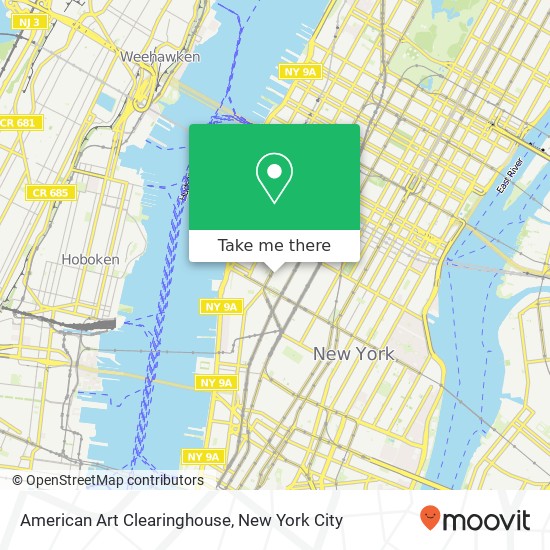 American Art Clearinghouse map