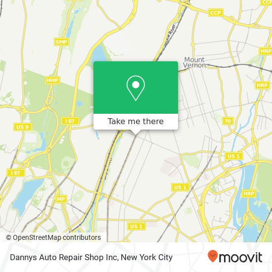 Dannys Auto Repair Shop Inc map