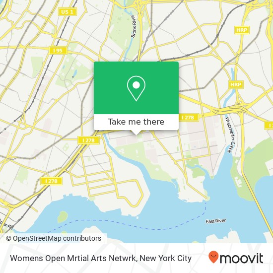 Womens Open Mrtial Arts Netwrk map