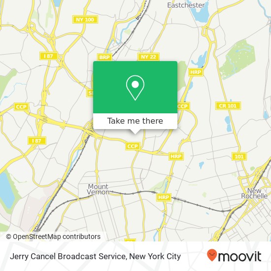 Mapa de Jerry Cancel Broadcast Service