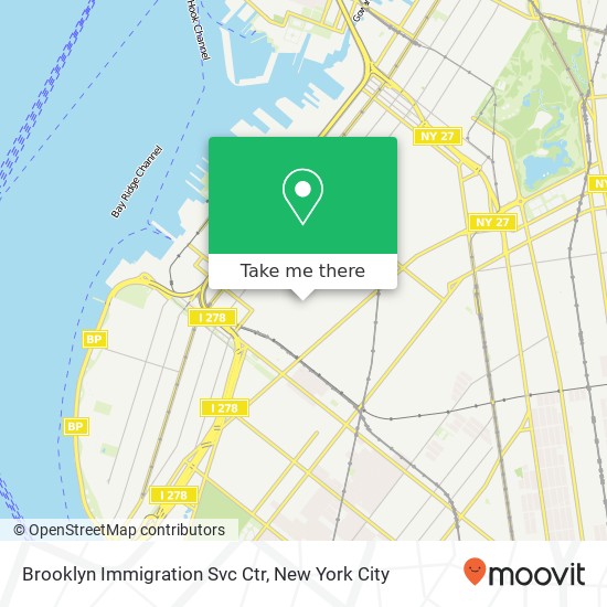 Mapa de Brooklyn Immigration Svc Ctr