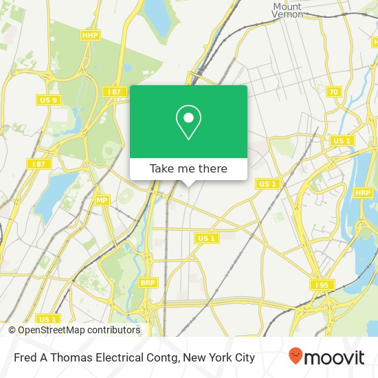 Fred A Thomas Electrical Contg map