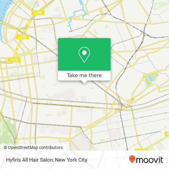 Hyfin's All Hair Salon map