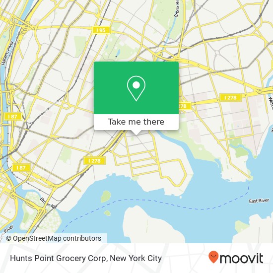 Hunts Point Grocery Corp map