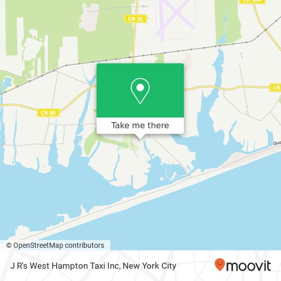 J R's West Hampton Taxi Inc map