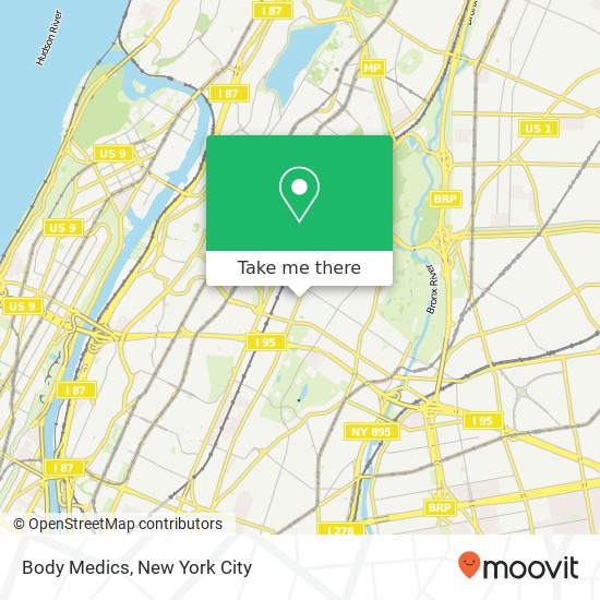 Body Medics map